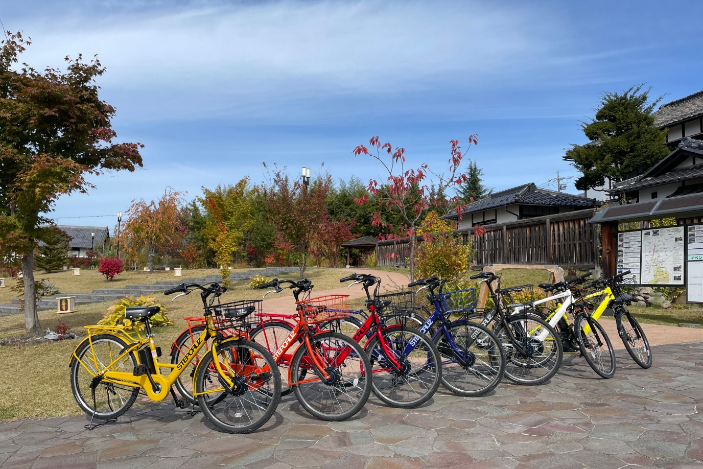 多様な電動アシスト付き自転車でお出迎え！